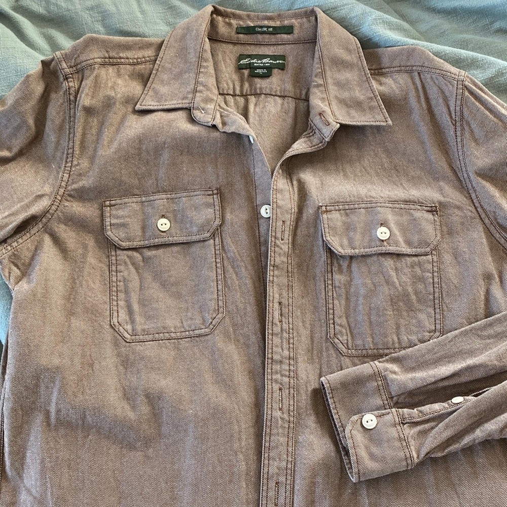 Eddie Bauer flannel shirt.  Size large tall.